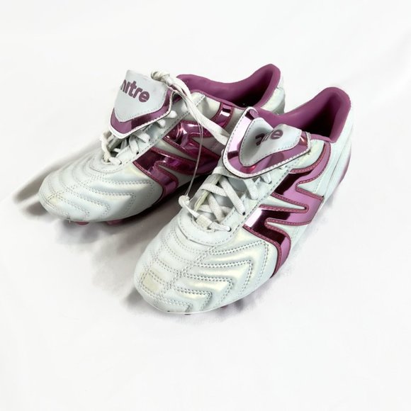 MITRE Girls Cleats Size 5 White Pink Soccer - Picture 1 of 6
